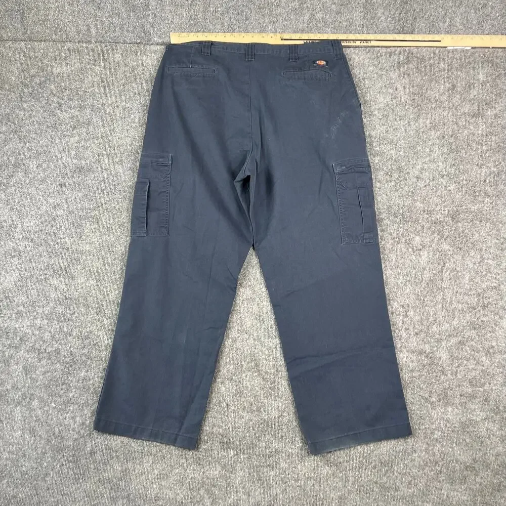 Dickies Cargo Pants Mens 38x30 Black Workwear Utility‎ Straight Durable
